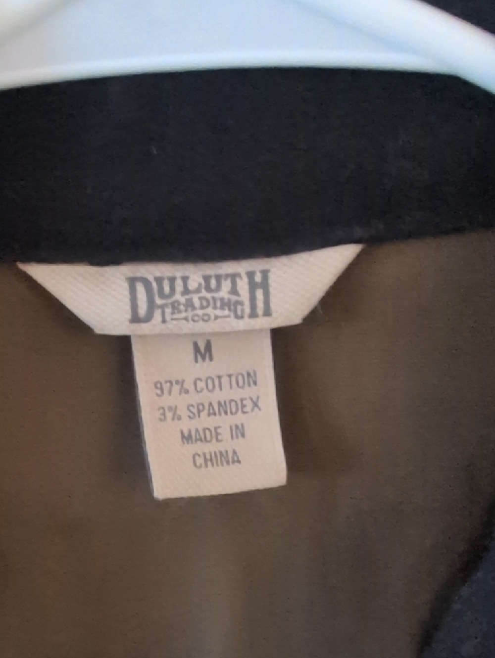 Duluth Trading Co Olive Green Jacket with Black Collar - Picture 3 of 5